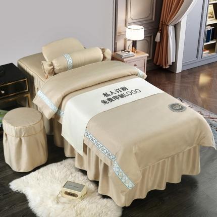 卡伦依诺 2021新款天鹅尼美容床罩四件套 皇室风范-香槟色