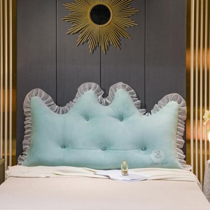 91家纺网 家纺一手货源 找家纺 (总)一兰2021新款水晶绒床头靠垫花边款刺绣床上靠枕榻榻米飘窗靠背抱枕可拆洗