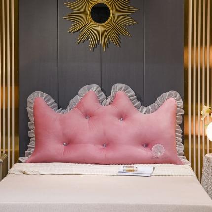 91家纺网 家纺一手货源 找家纺 (总)一兰2021新款水晶绒床头靠垫花边款刺绣床上靠枕榻榻米飘窗靠背抱枕可拆洗