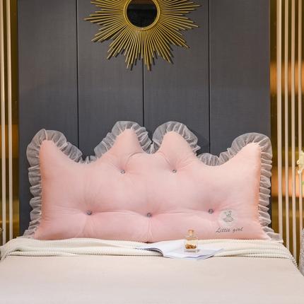 91家纺网 家纺一手货源 找家纺 (总)一兰2021新款水晶绒床头靠垫花边款刺绣床上靠枕榻榻米飘窗靠背抱枕可拆洗