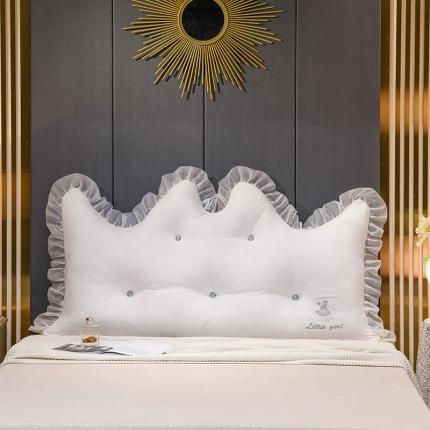 91家纺网 家纺一手货源 找家纺 (总)一兰2021新款水晶绒床头靠垫花边款刺绣床上靠枕榻榻米飘窗靠背抱枕可拆洗