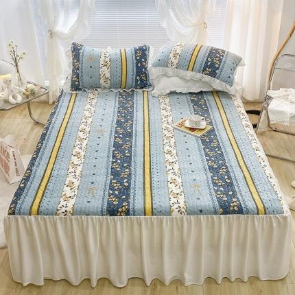 91家纺网 家纺一手货源 找家纺 （总）米莱家纺 2021新款牛奶绒夹棉床裙三件套