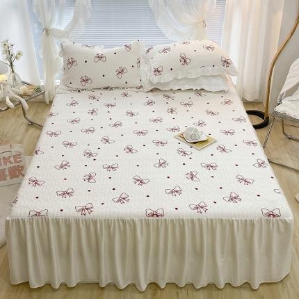 91家纺网 家纺一手货源 找家纺 （总）米莱家纺 2021新款牛奶绒夹棉床裙三件套