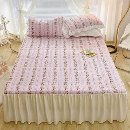 91家纺网 家纺一手货源 找家纺 （总）米莱家纺 2021新款牛奶绒夹棉床裙三件套