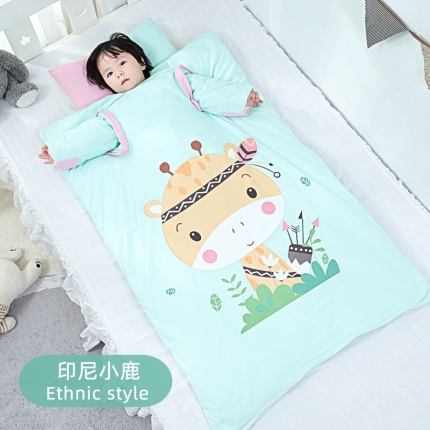 91家纺网 家纺一手货源 找家纺 （总）嗨皮宝贝 2021新款全棉水洗棉儿童睡袋防踢被