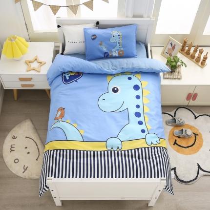 91家纺网 家纺一手货源 找家纺 吉咪兔 2022新款大版卡通棉+绒幼儿园三件套六件套 跳跳龙