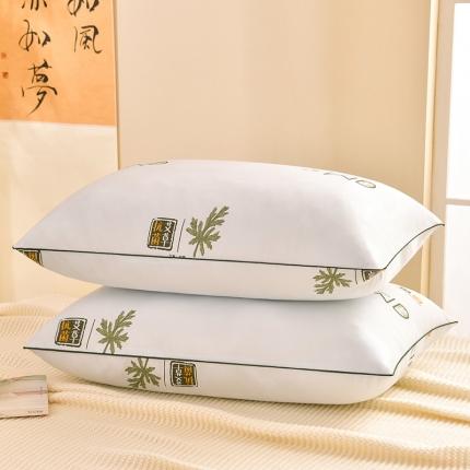 91家纺网 家纺一手货源 找家纺 浩宇家纺2025直播爆款艾草枕芯网红夏季驱蚊枕头 艾草单边蓝