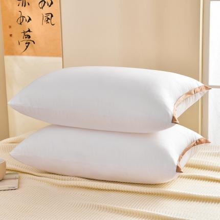 91家纺网 家纺一手货源 找家纺 浩宇家纺2025直播爆款枕芯夏季羽丝绒枕头丝滑枕隐形拉链白色