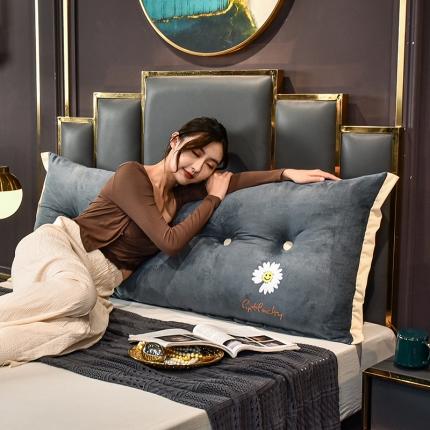 91家纺网 家纺一手货源 找家纺 （总）美达人 2021新款水晶绒床头靠垫可拆洗靠背枕可拆洗