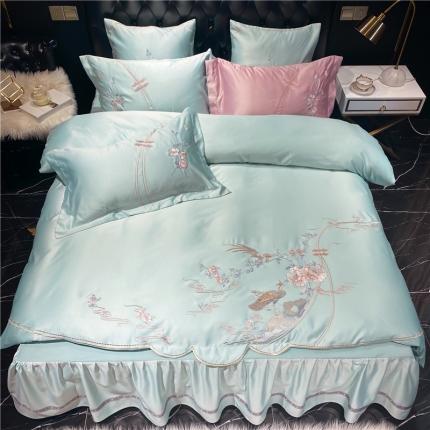 （总）品家居 2021新款60支水洗真丝全棉四件套梦唐阁系列