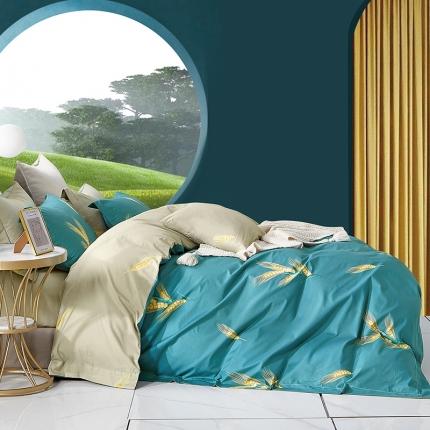 棉生活新款40S臻棉四件套 大麦-兰