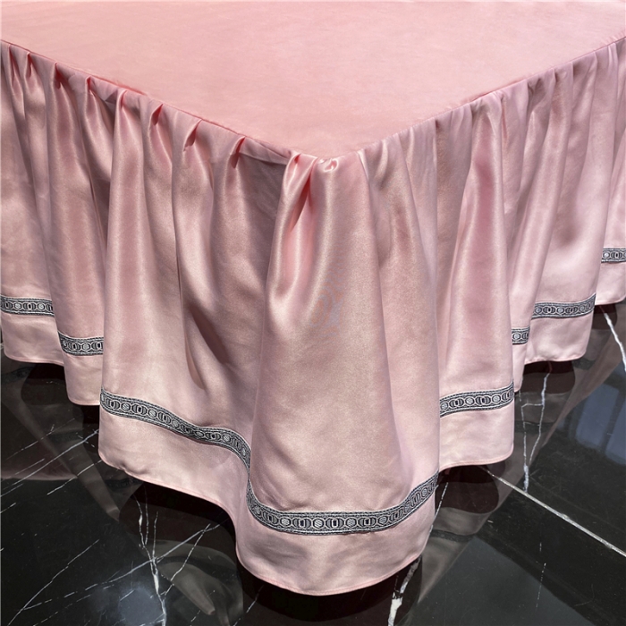 91家纺网 家纺一手货源 找家纺 品家居 2021新款60支水洗真丝全棉四件套梦唐阁系列 梦唐阁-玉色