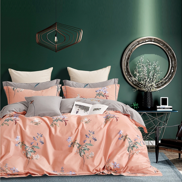 91家纺网 家纺一手货源 找家纺 棉生活新款40S臻棉四件套 佳吟小晚-粉