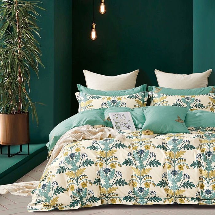 91家纺网 家纺一手货源 找家纺 棉生活新款40S臻棉四件套 情书