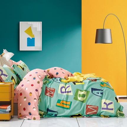 91家纺网 家纺一手货源 找家纺 棉生活新款40S臻棉四件套 时尚青春-兰B粉