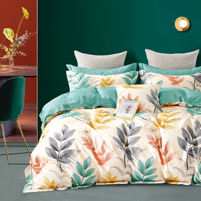 91家纺网 家纺一手货源 找家纺 棉生活新款40S臻棉四件套 淑雅-白