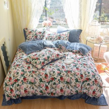 91家纺网 家纺一手货源 找家纺 （总）千朵 2021新款棉加绒四件套