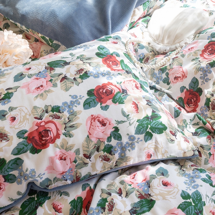 91家纺网 家纺一手货源 找家纺 千朵 2021新款棉加绒四件套 情迷花海