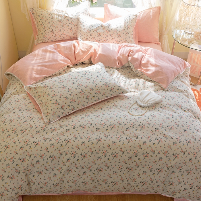 91家纺网 家纺一手货源 找家纺 （总）千朵 2021新款13372全棉印花四件套