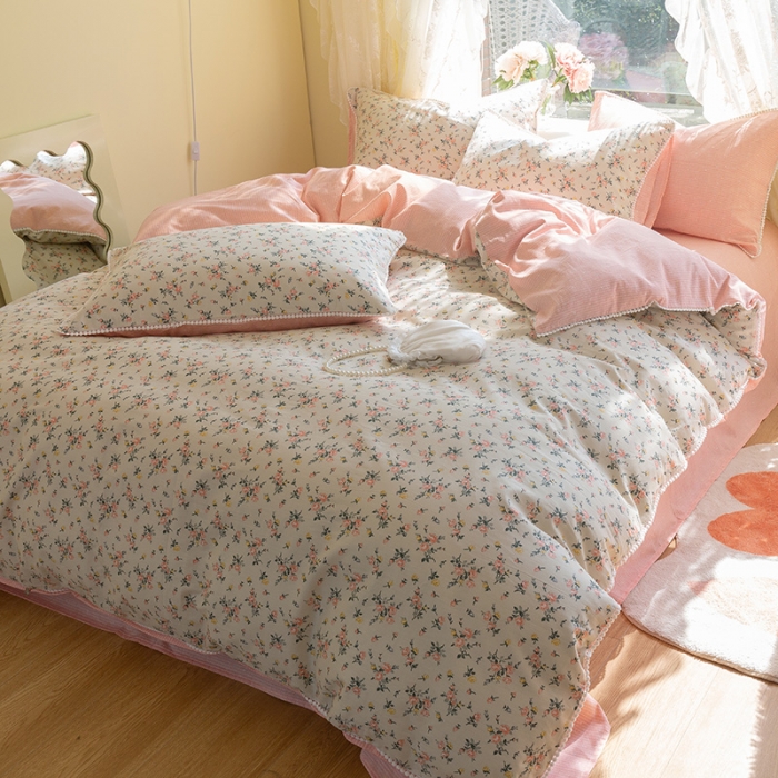 91家纺网 家纺一手货源 找家纺 （总）千朵 2021新款13372全棉印花四件套