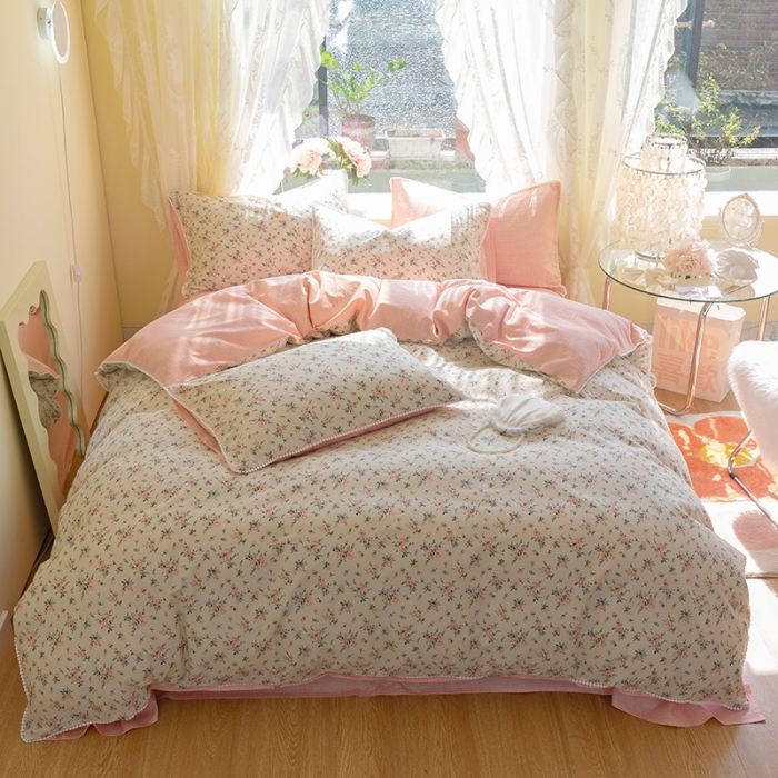 91家纺网 家纺一手货源 找家纺 （总）千朵 2021新款13372全棉印花四件套