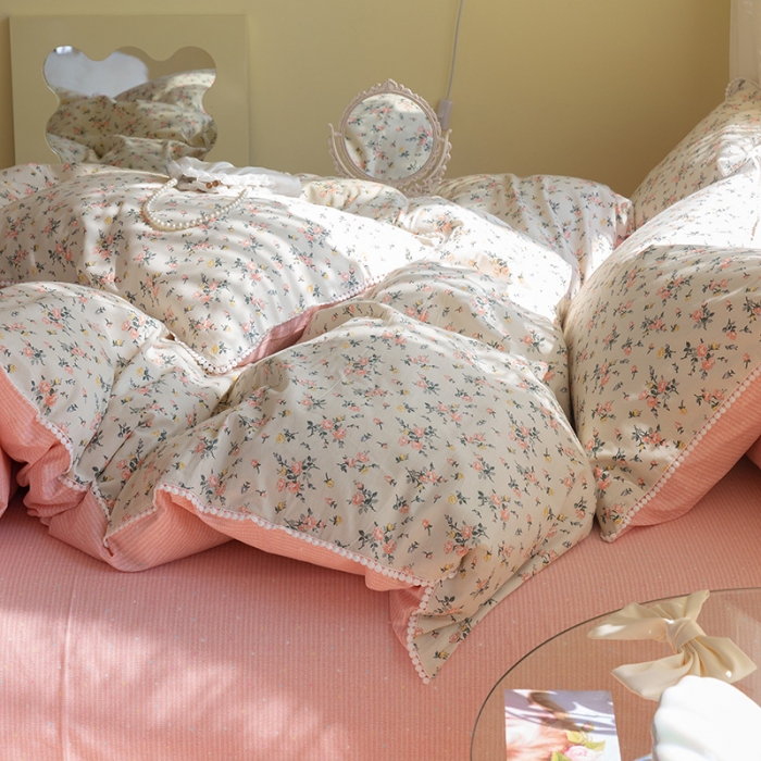 91家纺网 家纺一手货源 找家纺 （总）千朵 2021新款13372全棉印花四件套