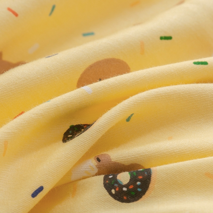 91家纺网 家纺一手货源 找家纺 千朵 2021新款13372全棉印花四件套 饼干熊