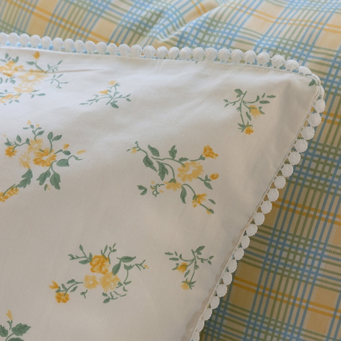 91家纺网 家纺一手货源 找家纺 千朵 2021新款13372全棉印花四件套 向阳花语