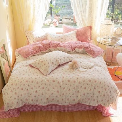 千朵 2021新款13372全棉印花四件套 茵花漫漫