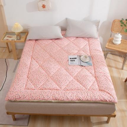 91家纺网 家纺一手货源 找家纺 2025新款 全棉纱布棉花床垫（新疆棉填充）量大价优 春樱