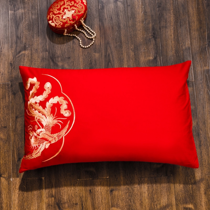 91家纺网 家纺一手货源 找家纺 布乐意 2025新款全棉绣花大红婚庆四件套多件套直播龙凤和美