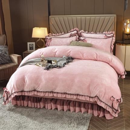 91家纺网 家纺一手货源 找家纺 （总）兴美佳家纺2021新款雕花牛奶绒四件套