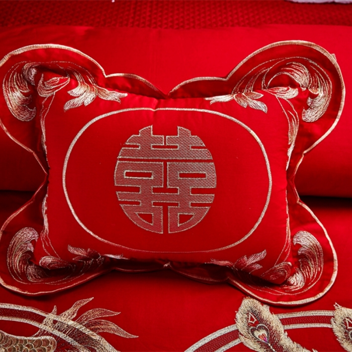 91家纺网 家纺一手货源 找家纺 布乐意 2025新款全棉绣花大红婚庆四件套多件套直播王者荣耀