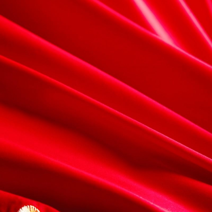 91家纺网 家纺一手货源 找家纺 布乐意 2025新款全棉绣花大红婚庆四件套多件套直播美好时光