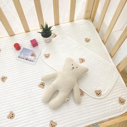 期遇家居 2021新款婴儿床全棉绗绣床盖 萌熊