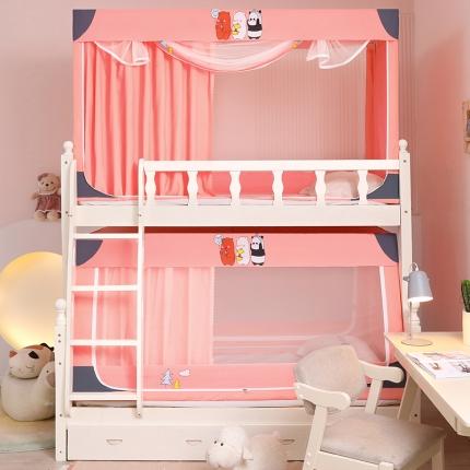 91家纺网 家纺一手货源 找家纺 迪凡 新款遮光帘子母蚊帐-带遮光帘不锈钢伸缩支架 好朋友