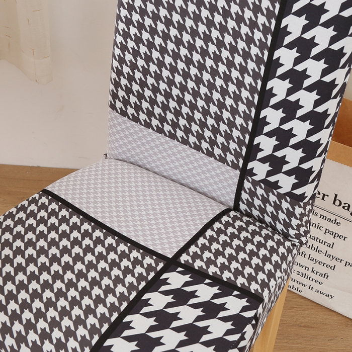 91家纺网 家纺一手货源 找家纺 雅竹家纺 牛奶丝半包弹力连体椅套 千鸟格