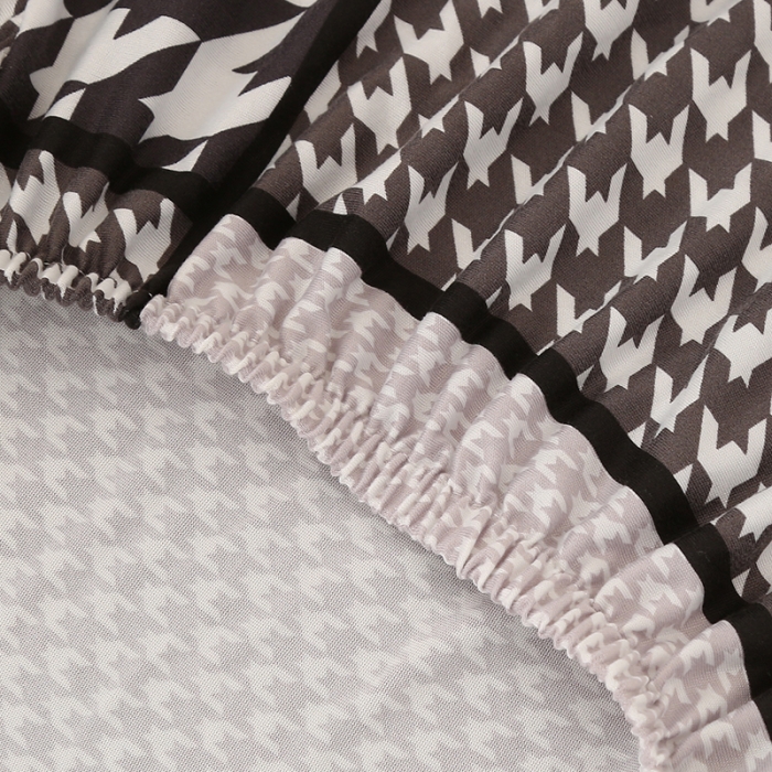 91家纺网 家纺一手货源 找家纺 雅竹家纺 牛奶丝半包弹力连体椅套 千鸟格