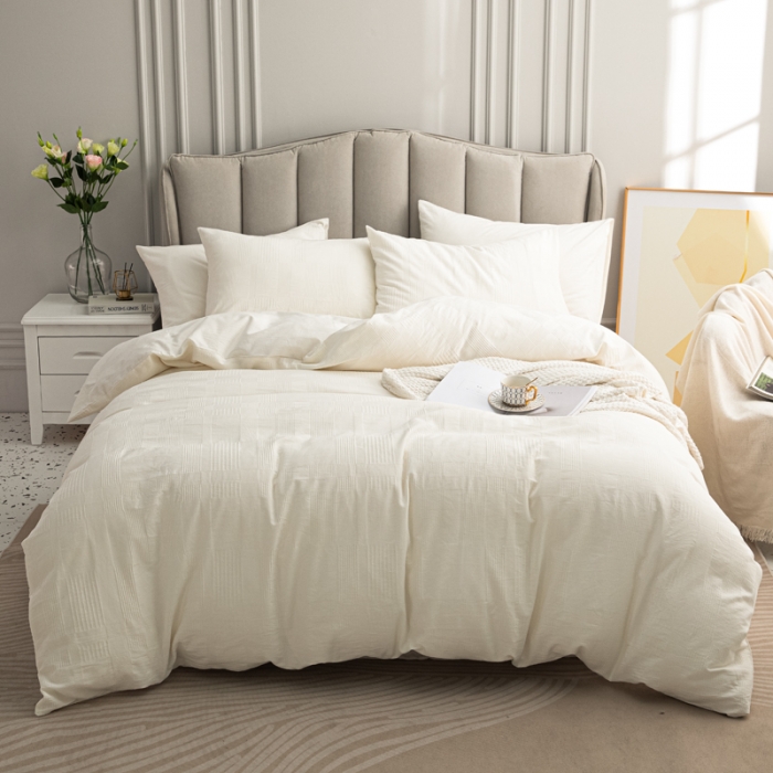 91家纺网 家纺一手货源 找家纺 安莱生活 2021新款原棉不染四件套 大方格