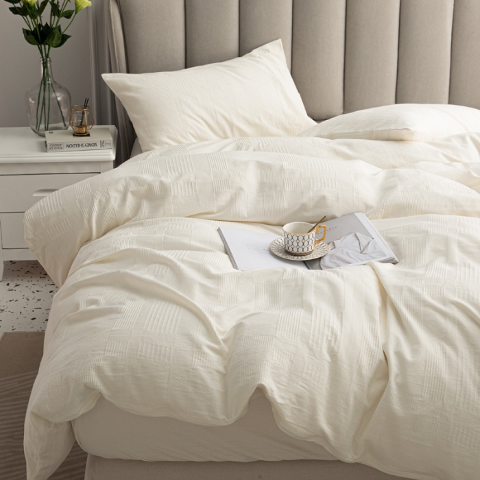 91家纺网 家纺一手货源 找家纺 安莱生活 2021新款原棉不染四件套 大方格