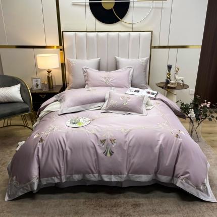 91家纺网 家纺一手货源 找家纺 (总)家居1号2024新款新疆长绒棉刺绣四件套路易斯