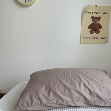 恋恋三季 2021新款全棉材质斜纹单枕套48*74cm大象咖