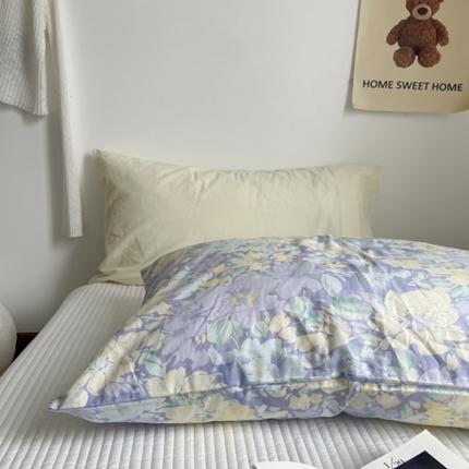 91家纺网 家纺一手货源 找家纺 恋恋三季2024新款全棉材质斜纹单枕套48*74cm黄花紫梨