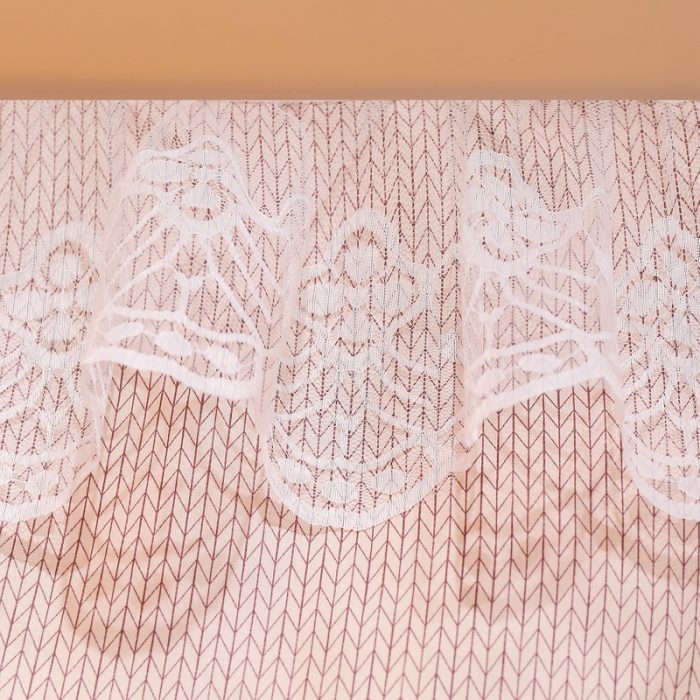 91家纺网 家纺一手货源 找家纺 千逸虹 2024新款落地扶摇中式床帘蚊帐 优雅红