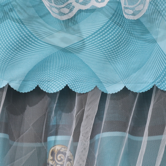 91家纺网 家纺一手货源 找家纺 千逸虹 2024新款落地扶摇中式床帘蚊帐 宫廷蓝