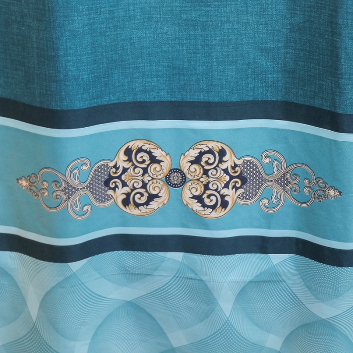 91家纺网 家纺一手货源 找家纺 千逸虹 2024新款落地扶摇中式床帘蚊帐 宫廷蓝