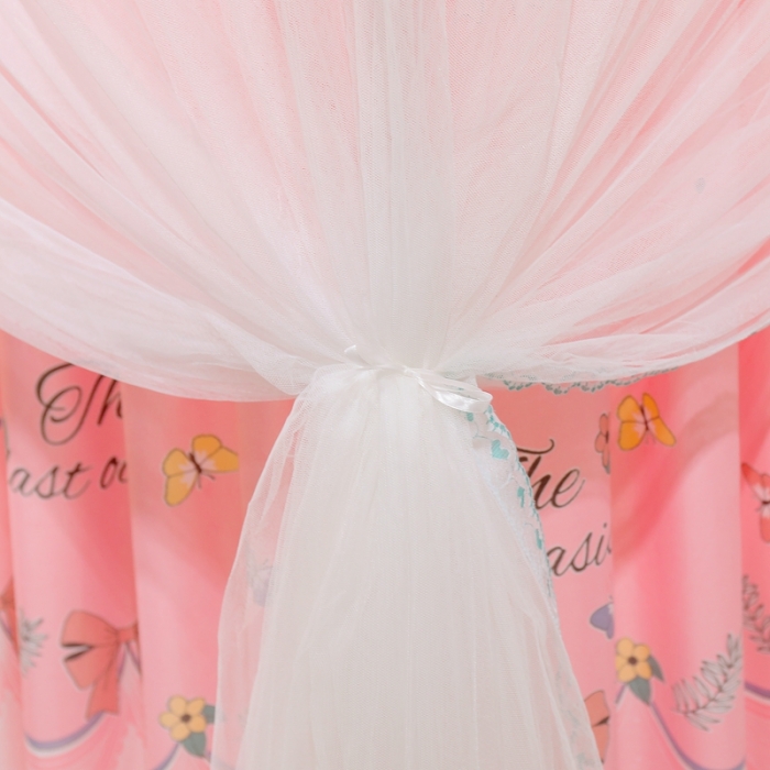 91家纺网 家纺一手货源 找家纺 千逸虹 2024新款落地扶摇中式床帘蚊帐 如意粉