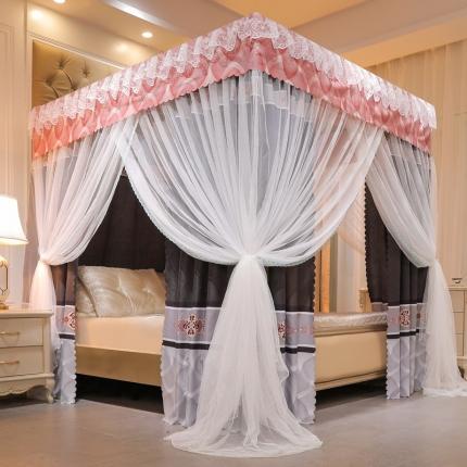 91家纺网 家纺一手货源 找家纺 （总）千逸虹 2024新款落地扶摇中式床帘蚊帐