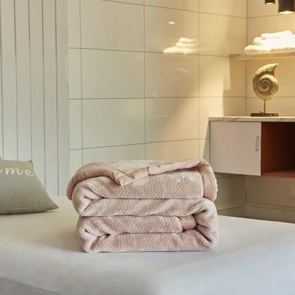 91家纺网 家纺一手货源 找家纺 凯轩毛毛毯毯子 2024新款精品韩素云毛毯毯子 樱花粉