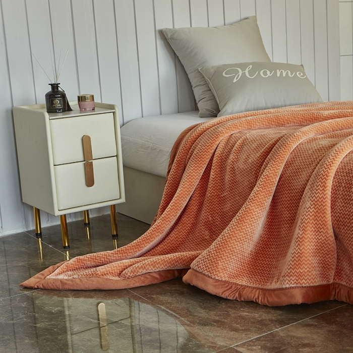 91家纺网 家纺一手货源 找家纺 凯轩毛毛毯毯子 2024新款精品韩素云毛毯毯子 橙色